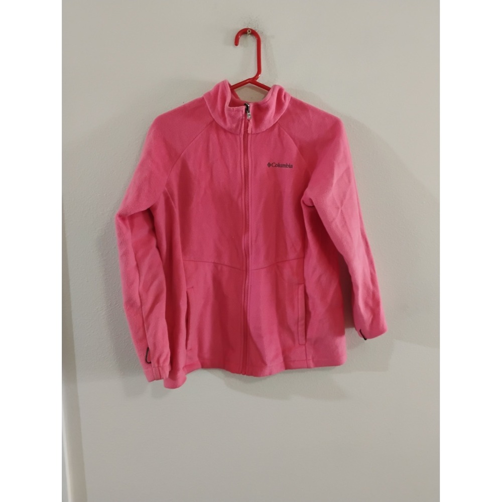 Columbia Girls XL Pink Fleece Jacket Full Zip Interchange Mock Neck Sweater